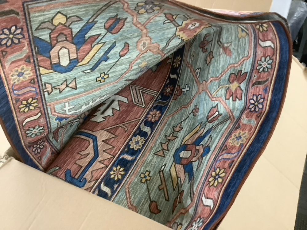 Boho Oriental Print Area Rug, 9' x 12' - Image 4 - Lot 479