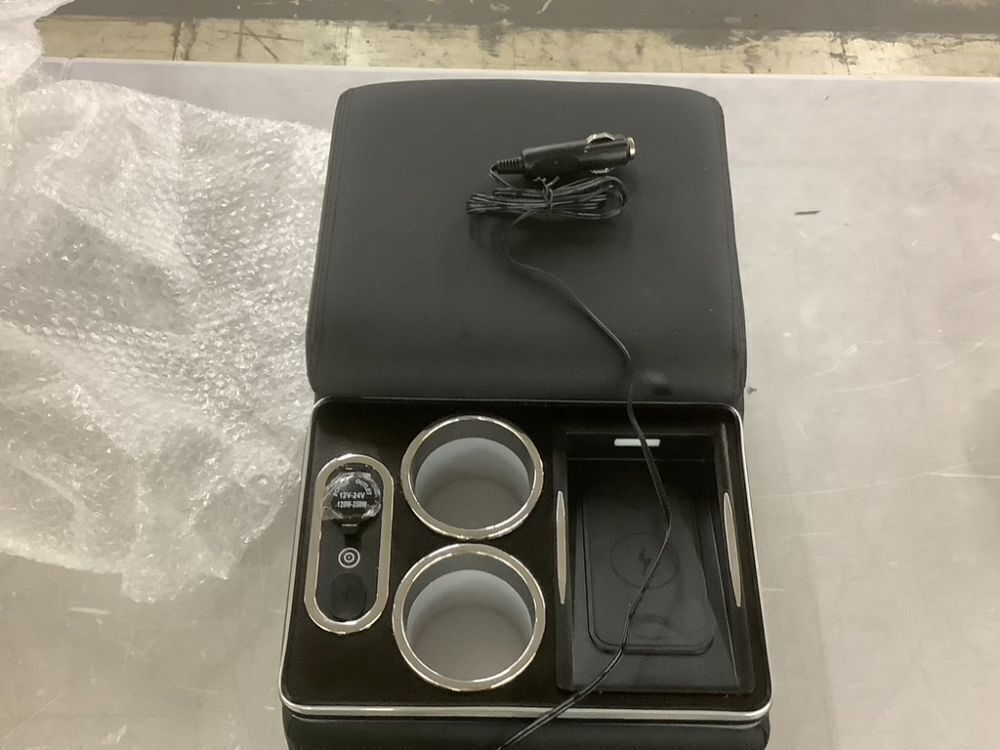 Universal Center Console Armrest Organizer with Wireless Charging - Image 3 - Lot 571