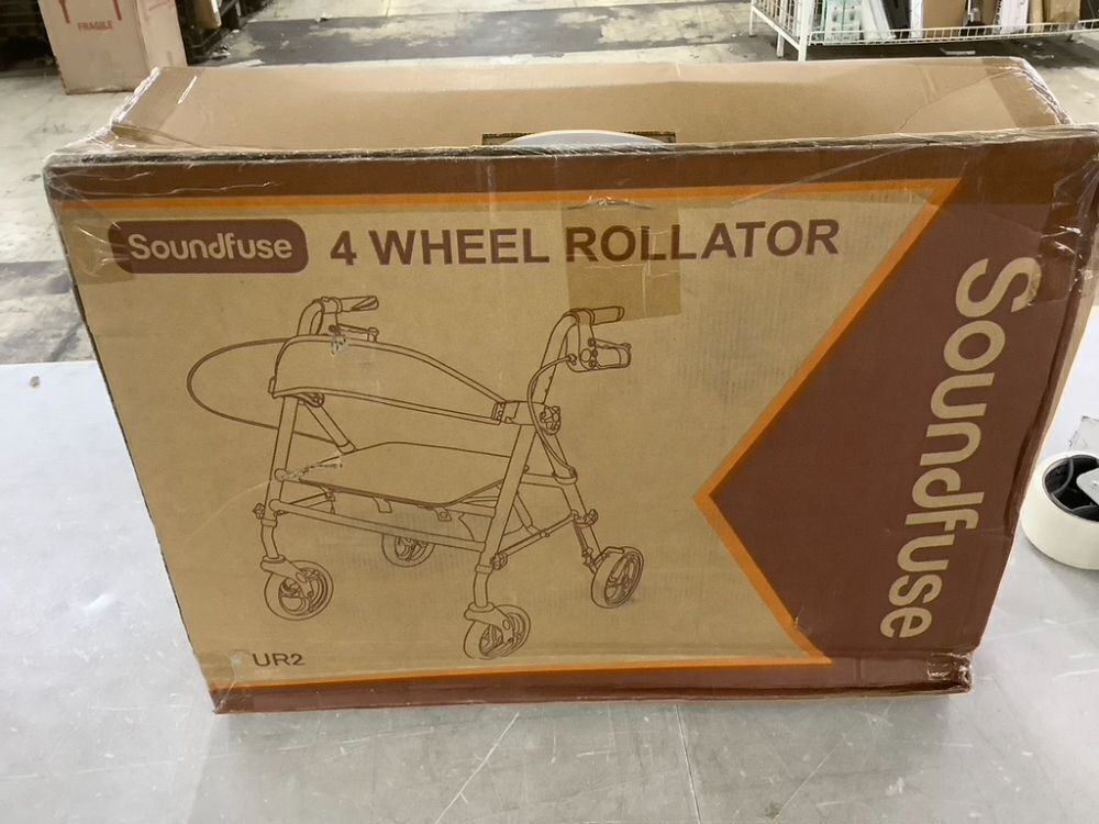 Foldable 8" Big Wheels All Terrain Rollator Walker - Image 2 - Lot 274