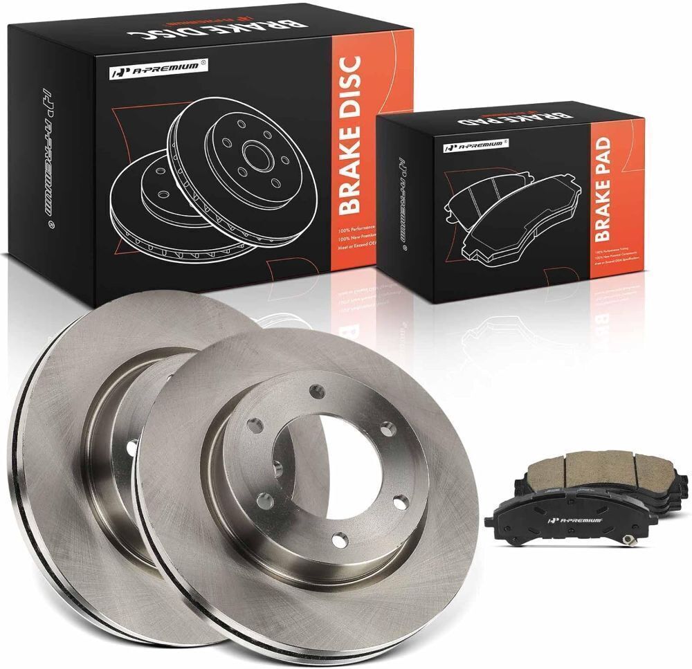 A-Premium 12.24 inch Front Vented Disc Brake Rotors + Ceramic Pads Kit for Ford Ranger 2021-2022, Bronco 2021-2022 - Image 1 - Lot 176
