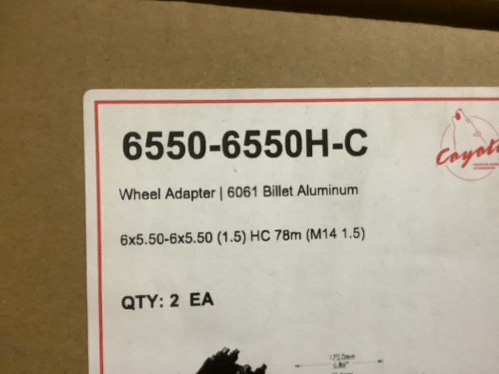 4pc Hub Centric Wheel Spacers Adapters 6x5.5 6x139.7mm 1.50 Inch Thick 78.1mm Hub M14x1.5 14x1.5 Thread Stud Fits Chevy Silverado 1500 Colorado Tahoe | GMC Sierra 1500 Yukon - Image 10 - Lot 177