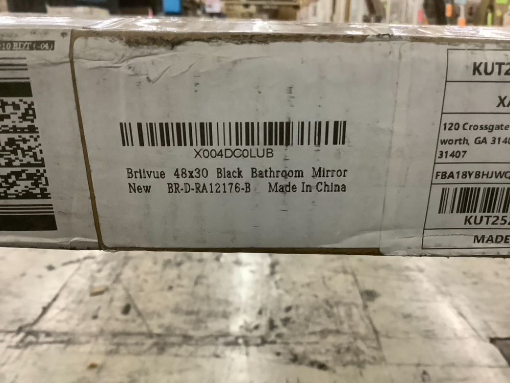 Black Metal Framed Wall Mirror 48" x 30" - Image 7 - Lot 182