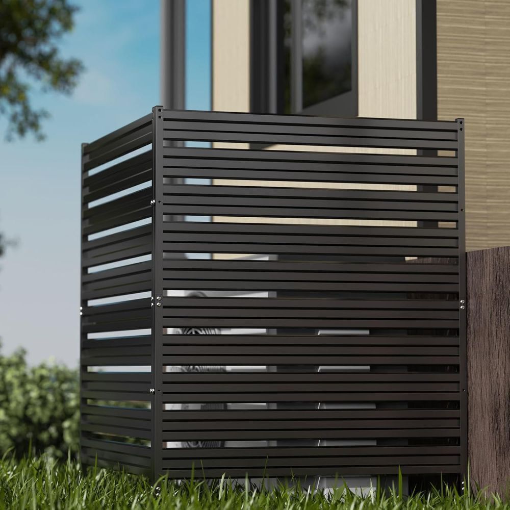 Metal Privacy Fence Panels, 42" x 38", 2 Panels - Image 1 - Lot 188