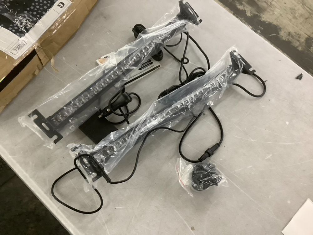 LUMENIX LED Traffic Advisor Strobe Light Bar w/Controller 19 Inch, Amber White, 2 Pack - Image 3 - Lot 786