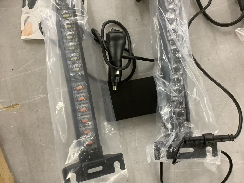 LUMENIX LED Traffic Advisor Strobe Light Bar w/Controller 19 Inch, Amber White, 2 Pack - Image 6 - Lot 786