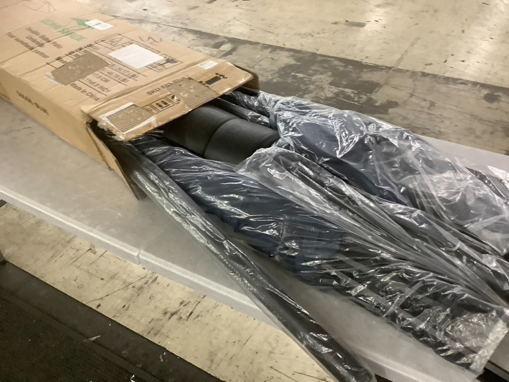 DomeShade 15ft Patio Umbrella with Base, Blue - Image 4 - Lot 184