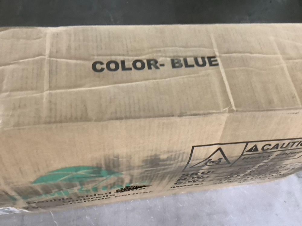 DomeShade 15ft Patio Umbrella with Base, Blue - Image 9 - Lot 184