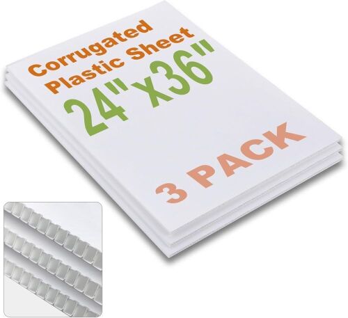 Falling in Art 24x36 Corrugated Plastic Sheets, 3 Pack - Lot 586