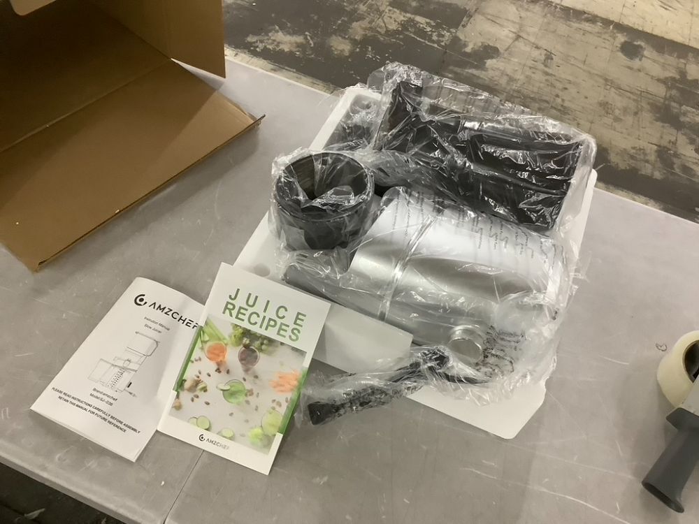 AMZCHEF 5.8" Extra Self-Feeding Cold Press Juicer with Large Auger & Triple Strainers - Image 3 - Lot 185