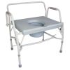 DMI Drop Arm Portable Toilet Commode, Extra-Wide Seat, 500 Pound Weight Capacity - Thumbnail 1