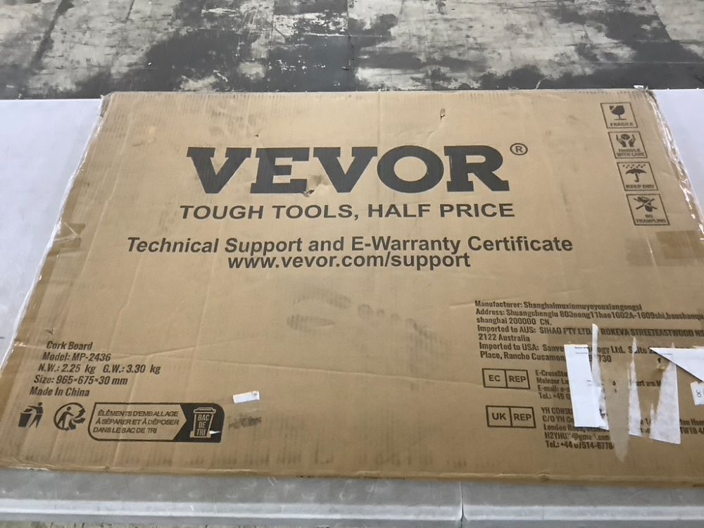 VEVOR Cork Board, 36" x 24" - Image 2 - Lot 484