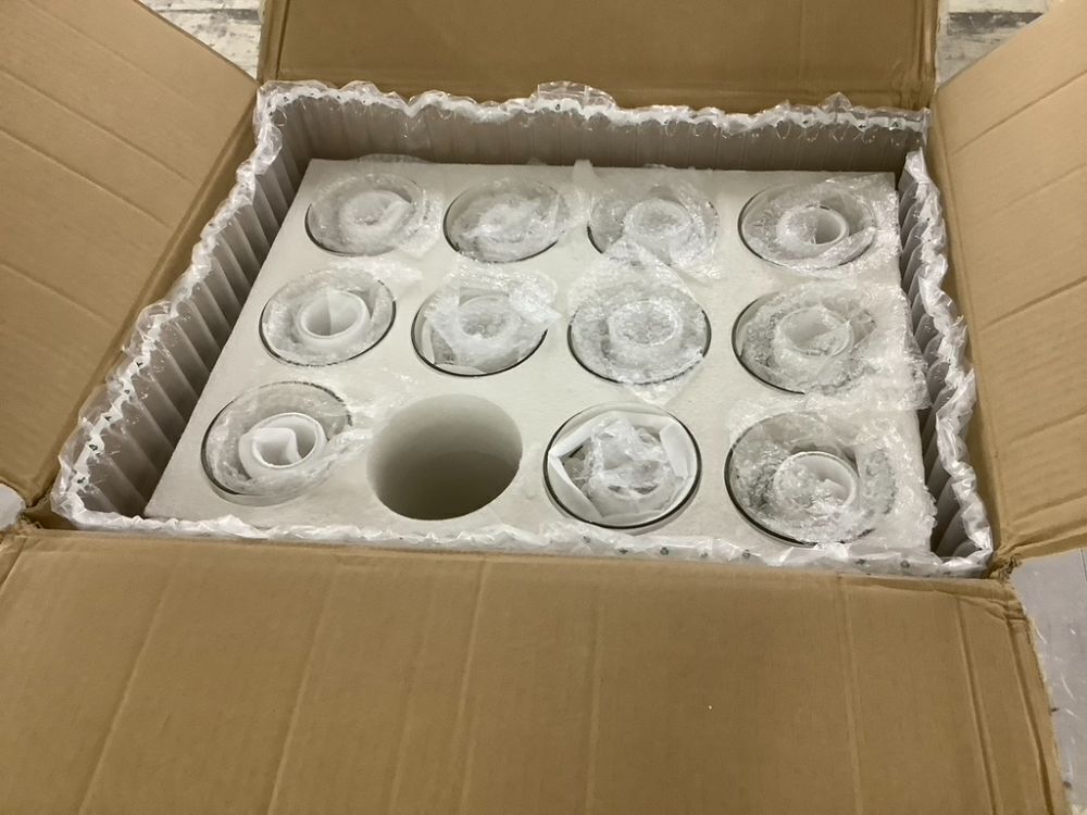 Glass Pillar Candle Holders, 36 pc - Image 3 - Lot 281