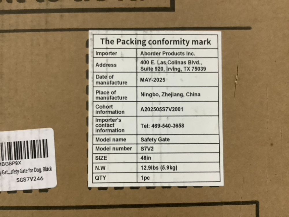 Cumbor 29.7-48" Baby Gate - Image 7 - Lot 283