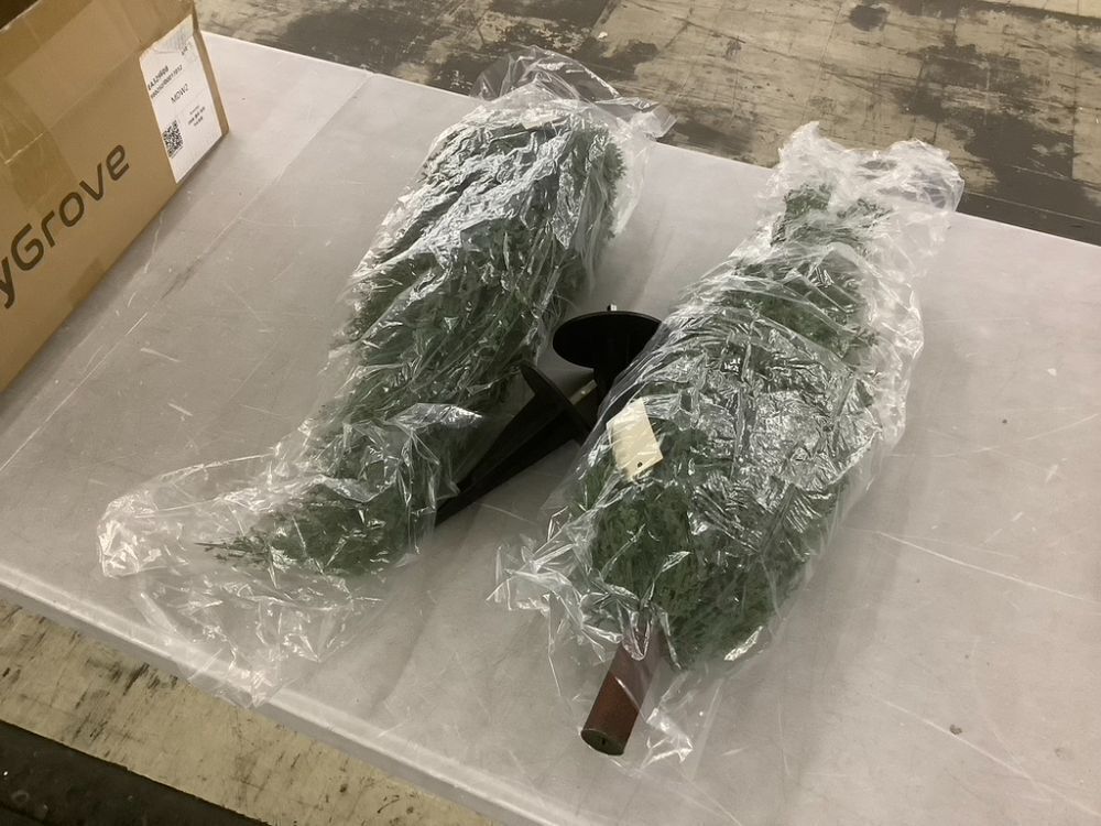 3FT Artificial Cedar Topiary Trees with Ground Spike, Set of 2 - Image 2 - Lot 285