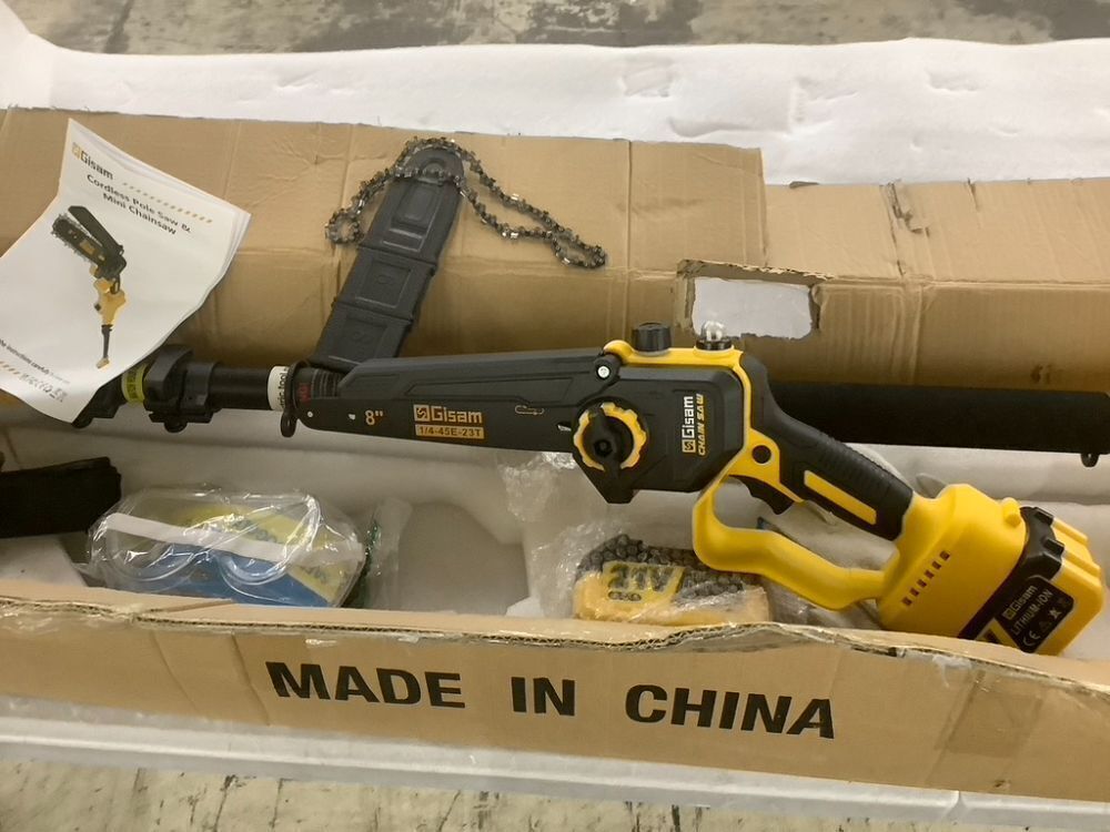 Gisam 2-in-1 Electric Pole Saw & 8" Mini Chainsaw, 1000W Brushless Motor - Image 4 - Lot 193