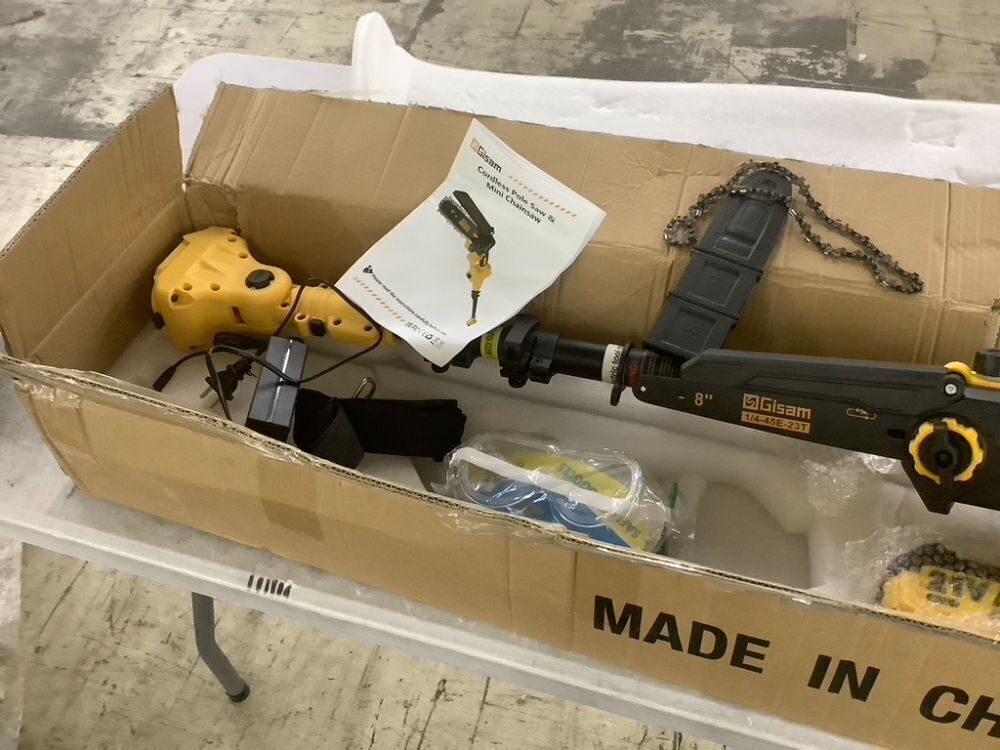 Gisam 2-in-1 Electric Pole Saw & 8" Mini Chainsaw, 1000W Brushless Motor - Image 5 - Lot 193