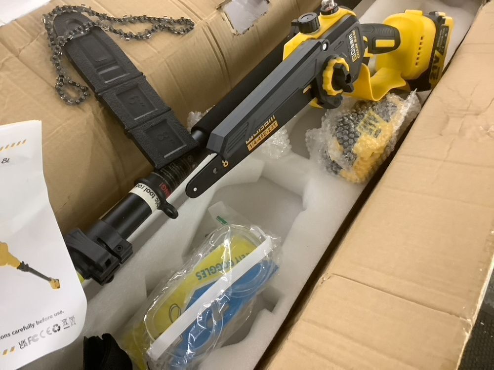 Gisam 2-in-1 Electric Pole Saw & 8" Mini Chainsaw, 1000W Brushless Motor - Image 8 - Lot 193