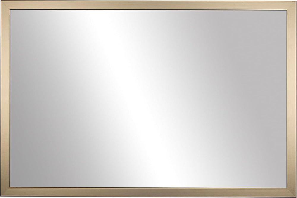 Champagne Bronze Framed Wall Mirror 22" x 30" - Image 1 - Lot 294