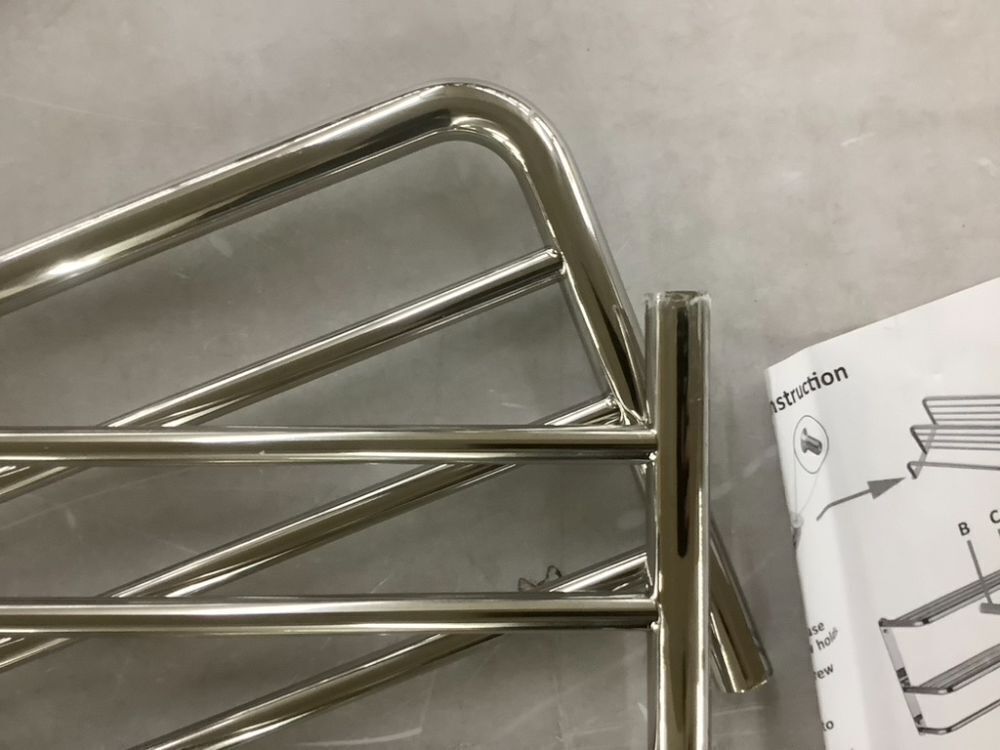 2-Tier Towel Rack Floating Shelf with Towel Bar - Image 4 - Lot 592