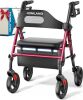 HOMLAND Foldable Rollator Walkers with Seat - Thumbnail 1