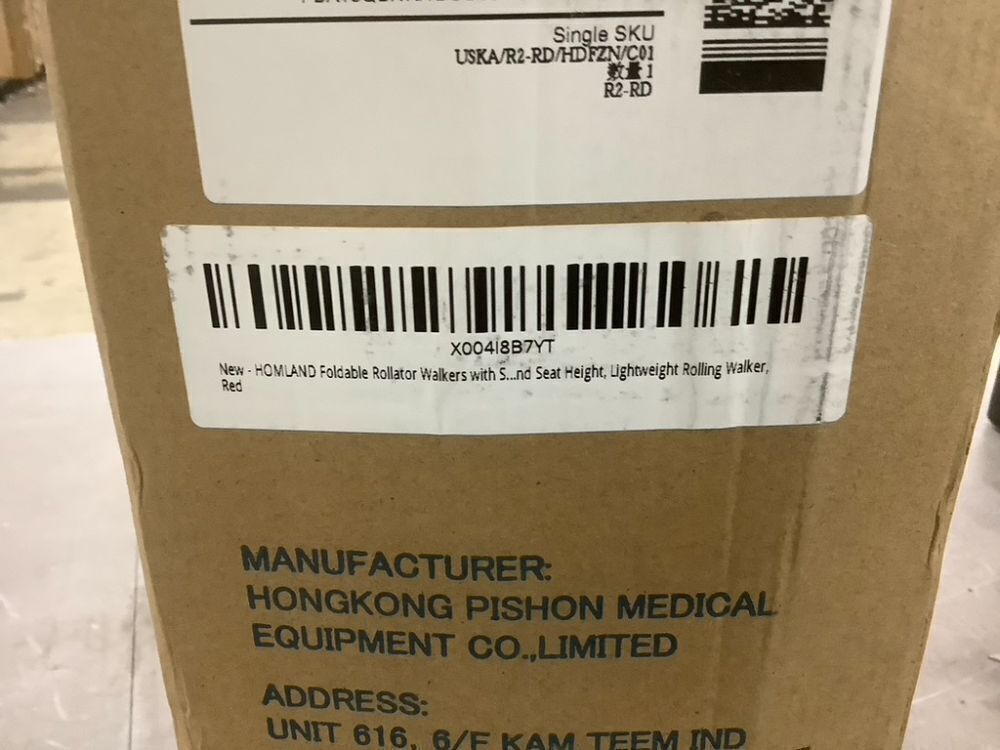 HOMLAND Foldable Rollator Walkers with Seat - Image 5 - Lot 599