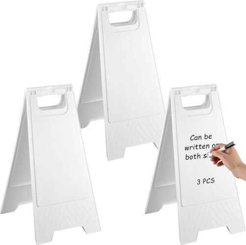 3 Pack A Frame Sandwich Board Signs with Dry Erase Surface - Lot 699