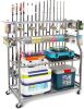 PeBro Fishing Pole & Tackle Box Storage Rack - Thumbnail 1