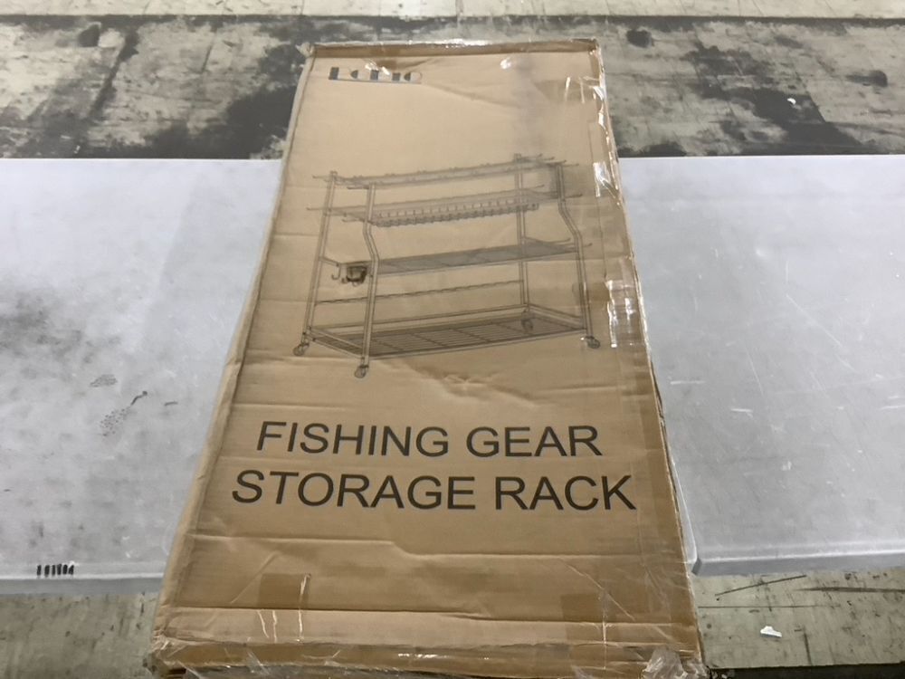 PeBro Fishing Pole & Tackle Box Storage Rack - Image 2 - Lot 198