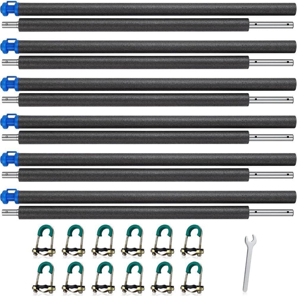 TOBWOLF 6PCS Universal Trampoline Replacement Enclosure Poles for 10-16FT Straight Pole Round Frame - Image 1 - Lot 398
