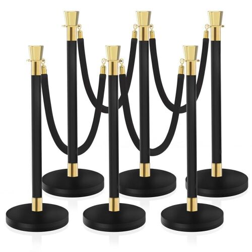 VEVOR Crowd Control Stanchion, Set of 6 - Lot 400
