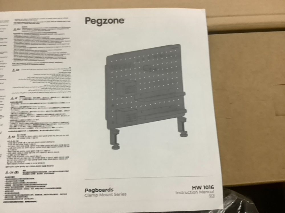 PEGZONE Clamp-on Desk Pegboard, 20.4" x 16.5" - Image 7 - Lot 499
