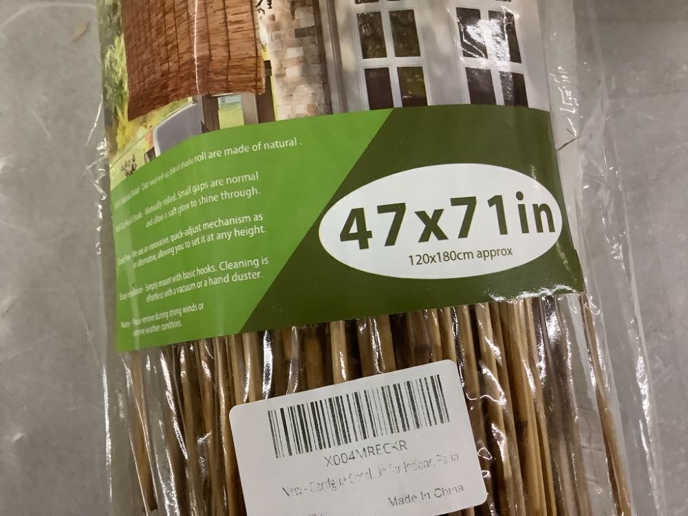 Gardgue Cordless Reed Blinds, 47" W x 71" - Image 7 - Lot 595