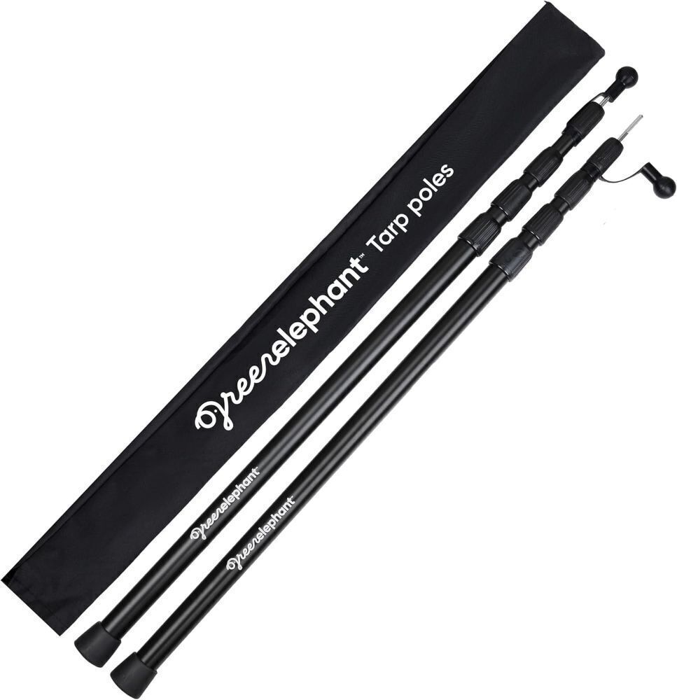 Green Elephant Camping Collapsible Tarp Poles, Extends 8ft 2.8 in, Set of 2 - Image 1 - Lot 399