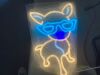 LED Neon Dog Wearing Sunglasses Sign - Thumbnail 1