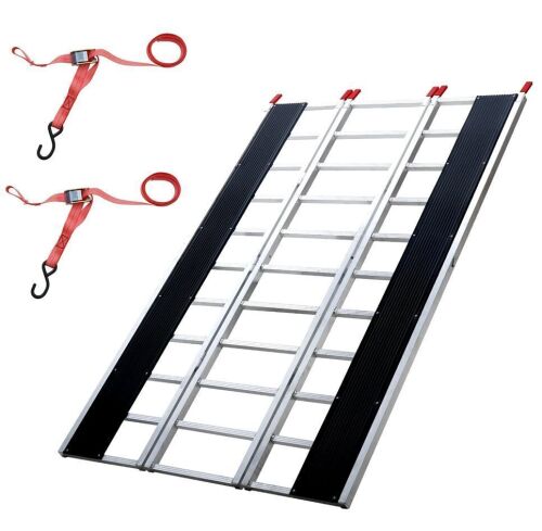 VEVOR Tri-Fold Non-Slip Aluminum Loading Ramp, 85" x 54" - Lot 60