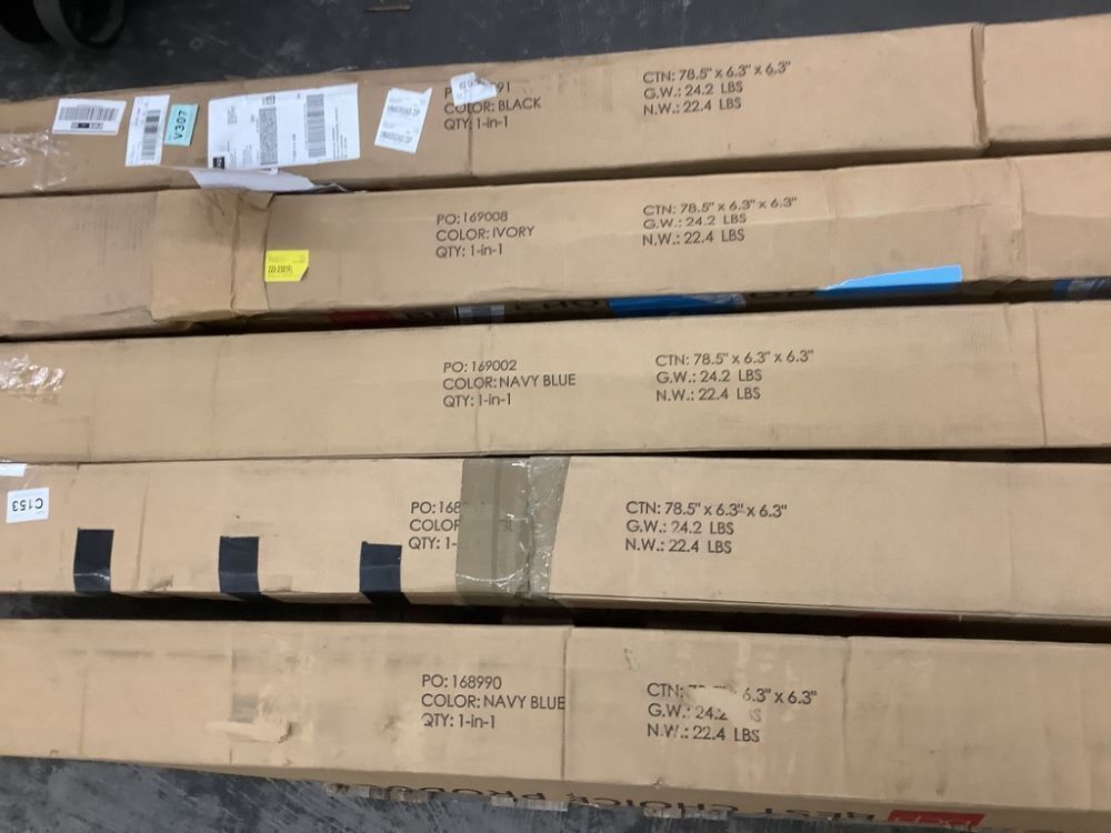 Lot of (5) 9' Square Solar LED Lighted Patio Umbrella w/ Woodgrain Pattern - Uninspected - Image 4 - Lot 229