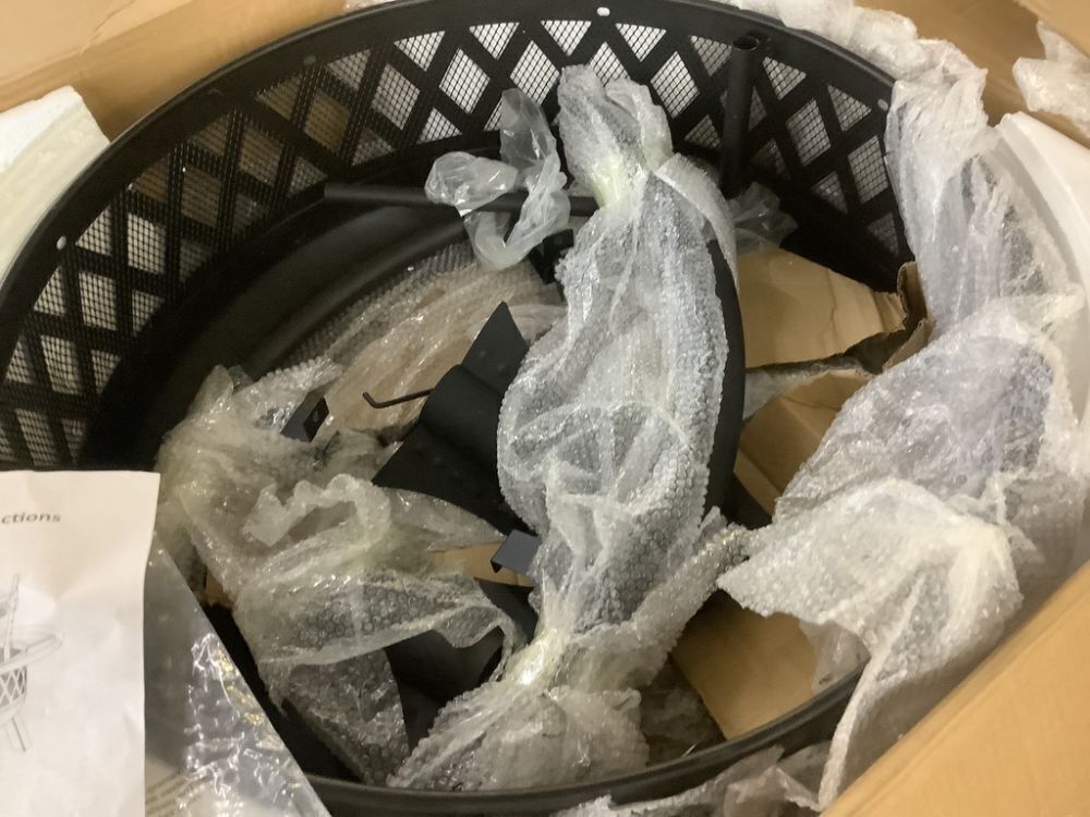 Lava Star 38-Inch Wood Burning Fire Pit with Grill & Lid - Small Dent on Lid - Image 4 - Lot 131