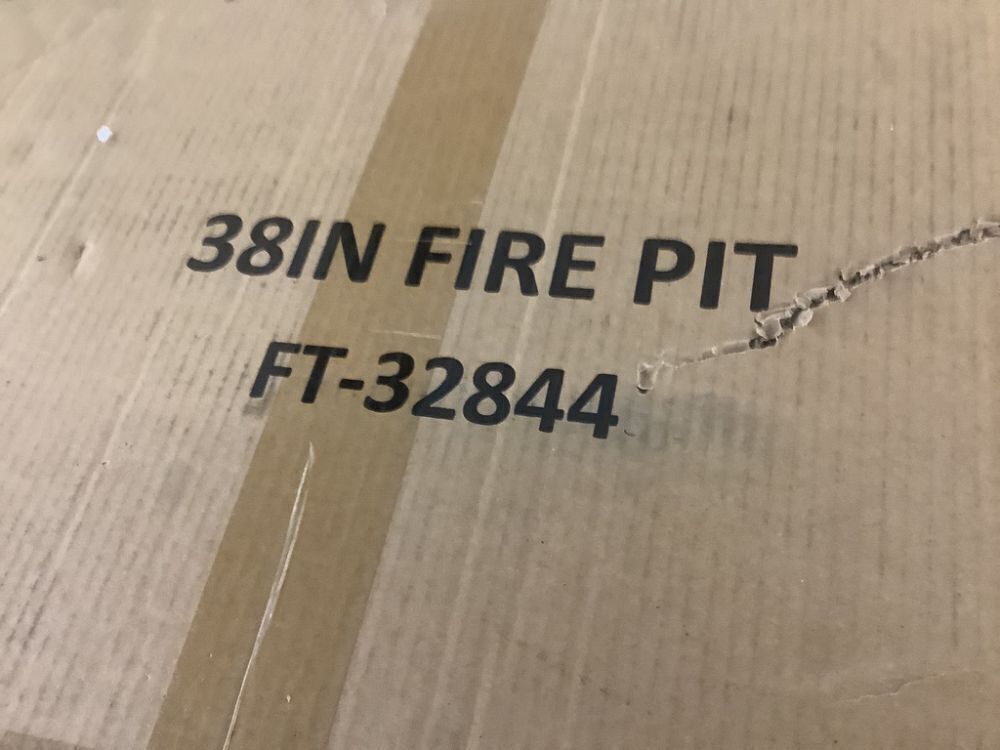 Lava Star 38-Inch Wood Burning Fire Pit with Grill & Lid - Small Dent on Lid - Image 10 - Lot 131