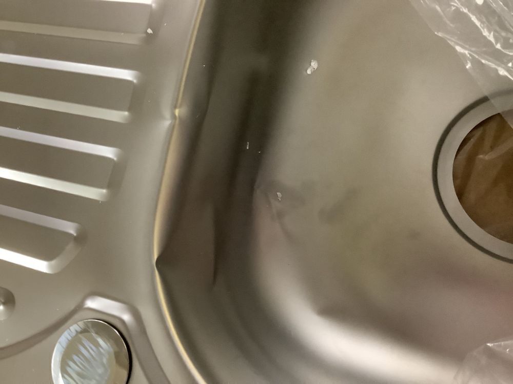 Stainless Steel Freestanding Utility Sink with Countertop and Storage Shelves, 29.5x15.7x29.5 in - Dented - Image 4 - Lot 687