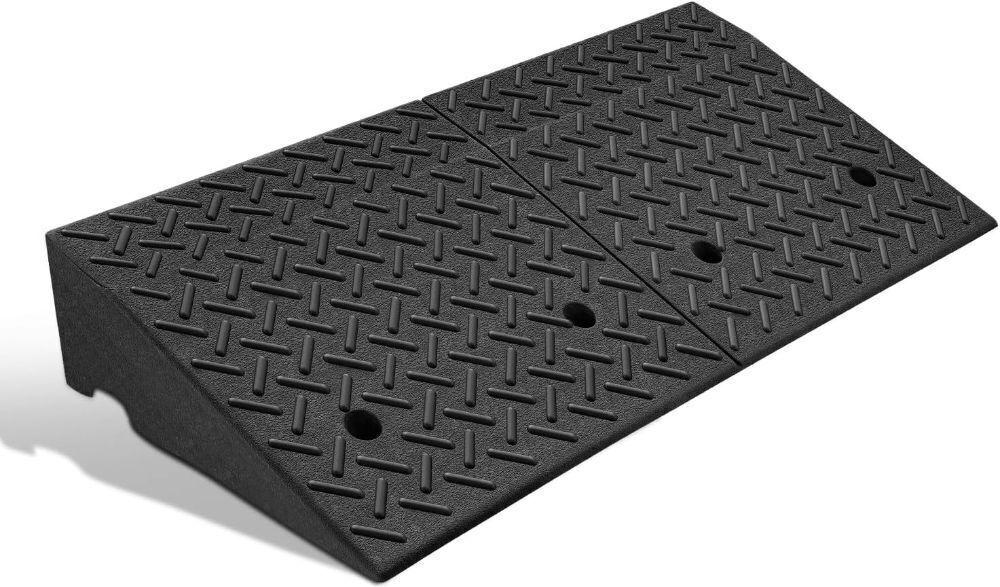 DNA MOTORING 6.9" Rise Heavy Duty Rubber Curb Ramp, 39 in L x 19.5 in W - Image 1 - Lot 793