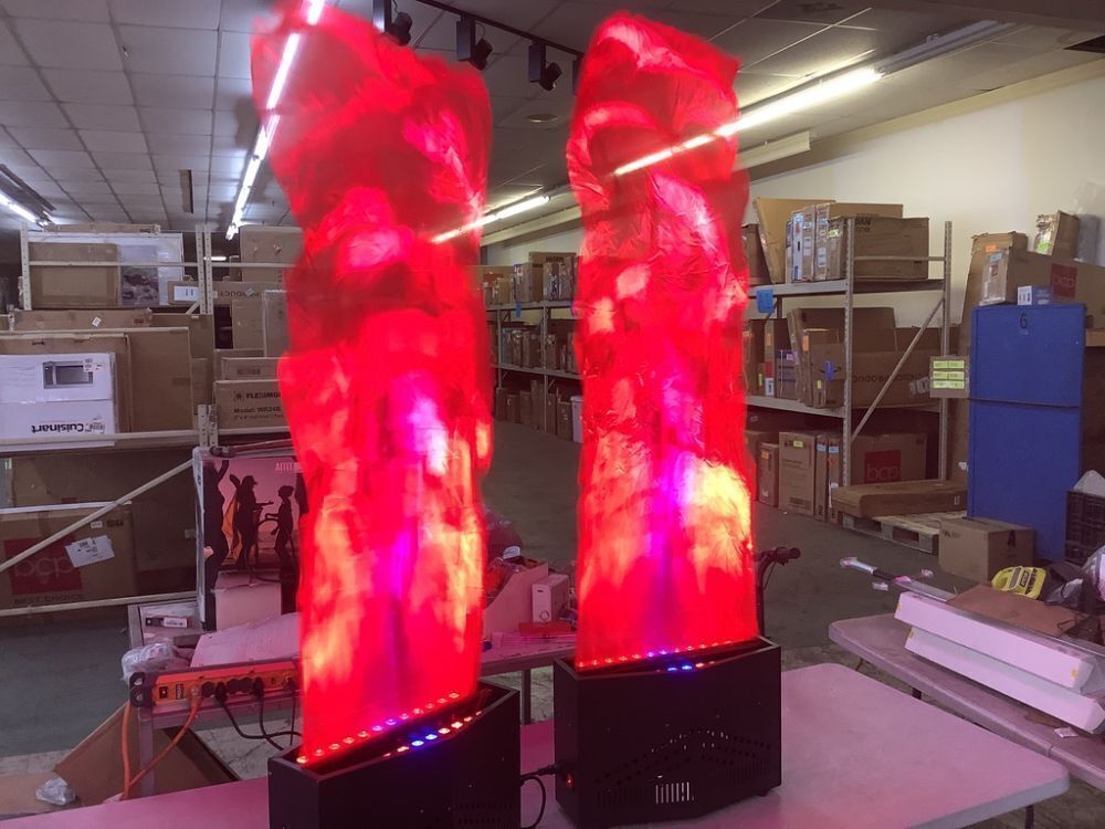4.9ft LED Flame Lamp Stage Lights, Set of 2 - Image 1 - Lot 59