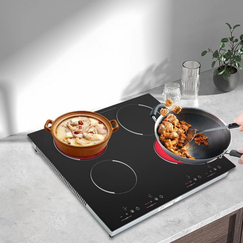 3000W 4 Burners Built-in Electric Ceramic Induction Cooktop - Image 1 - Lot 101