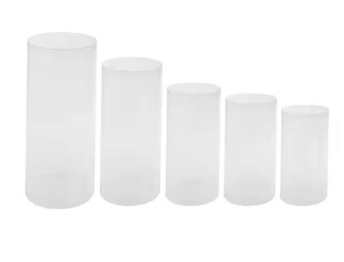 Clear Plastic Cylinder Display Stands, 5 pc - Lot 682