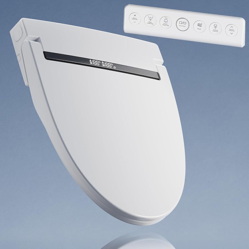 VALBELV Electric Elongated Bidet Toilet Seat with Dryer & Warm Water, Rear/Front/SPA Wash, Slow Close, Remote Control - Image 1 - Lot 138JF