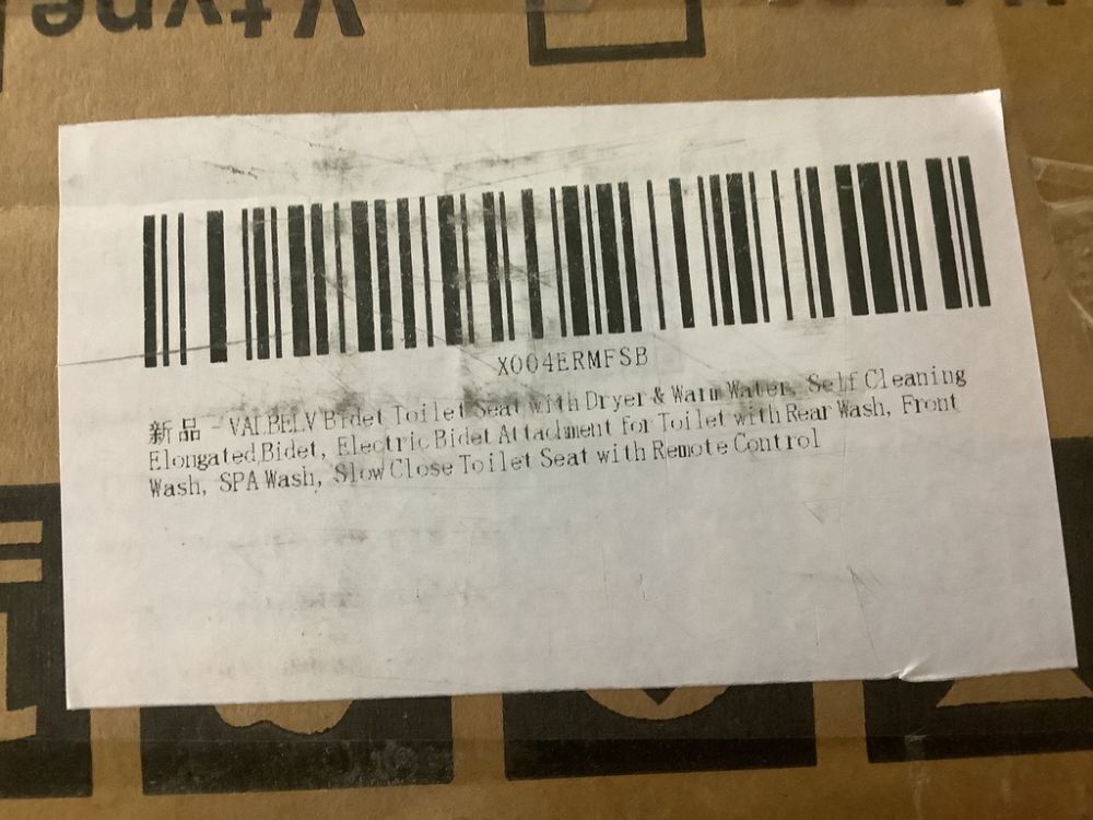VALBELV Electric Elongated Bidet Toilet Seat with Dryer & Warm Water, Rear/Front/SPA Wash, Slow Close, Remote Control - Image 7 - Lot 138JF