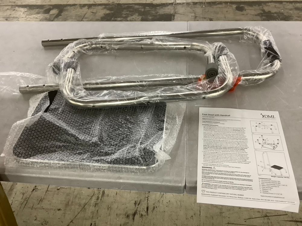 DMI Step Stool with Handle and Non Skid Rubber Platform, 300lb Capacity, 17.3"D x 12.3"W x 34"H with 9.5 Inch Step Up - Image 4 - Lot 607