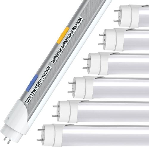 T8 LED Tube Light Bulbs 4 Foot, 5 Power & 6CCT Selectable, 6 Pack - Lot 703