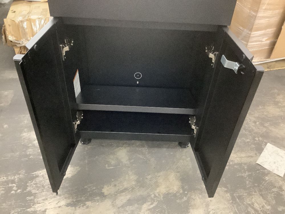 Husky Regular Duty Welded 24-Gauge Steel 1-Drawer 2-Door Garage Base Cabinet in Black (24 in. W x 33 in. H x 16 in. D) - Image 6 - Lot 45JF