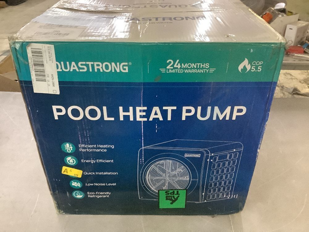 Aquastrong 18,000 BTU Heat Pump For 6,500 Gallons Pools 120V - Image 7 - Lot 48JF