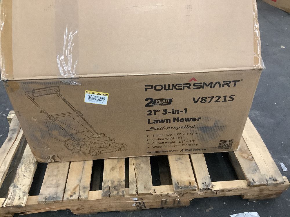 PowerSmart 21 in. 3-in-1 Self Propelled Lawn Mower - Engine has Compression - Image 8 - Lot 49JF